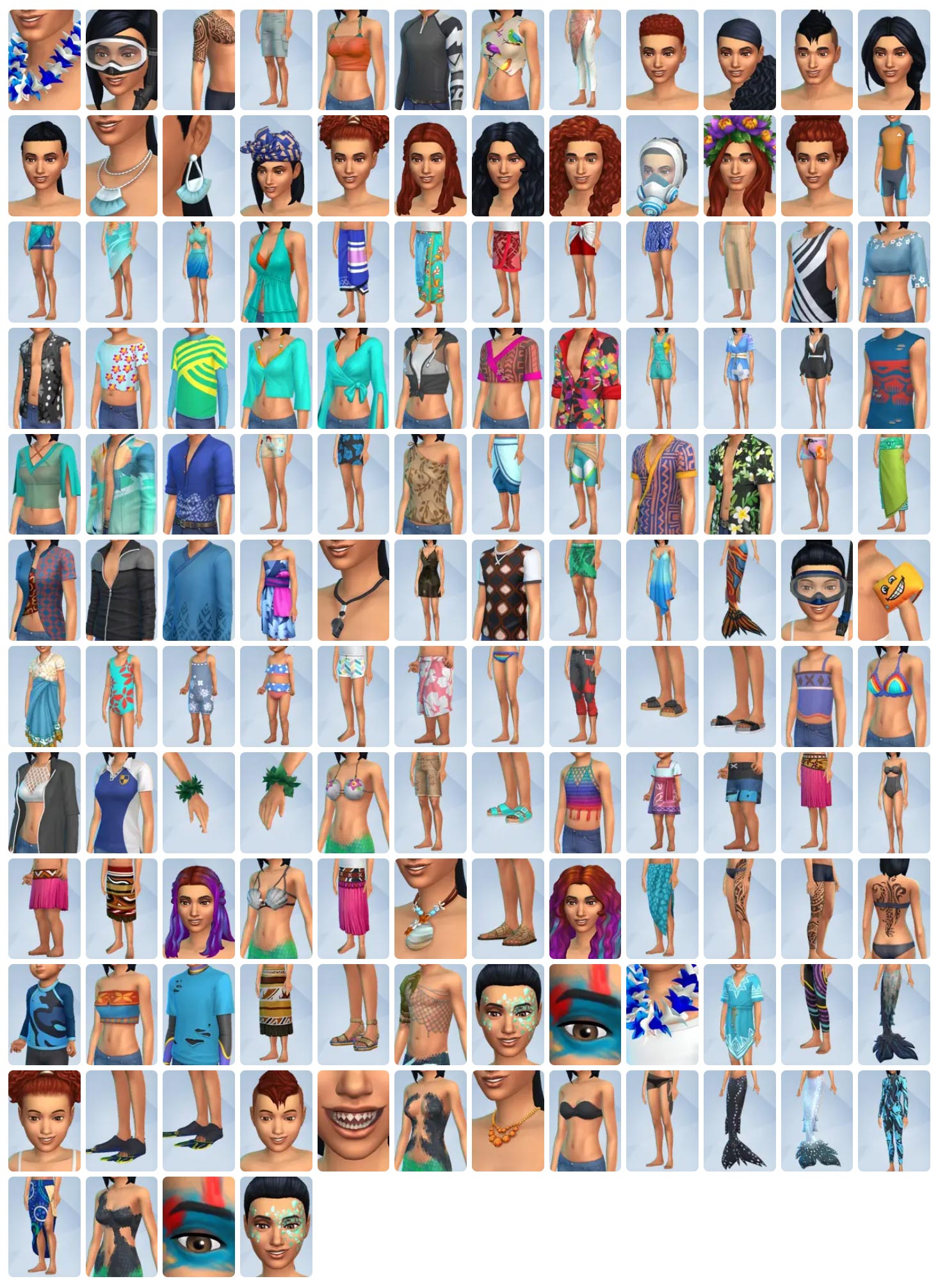 The Sims 4 Island Living New CAS Items