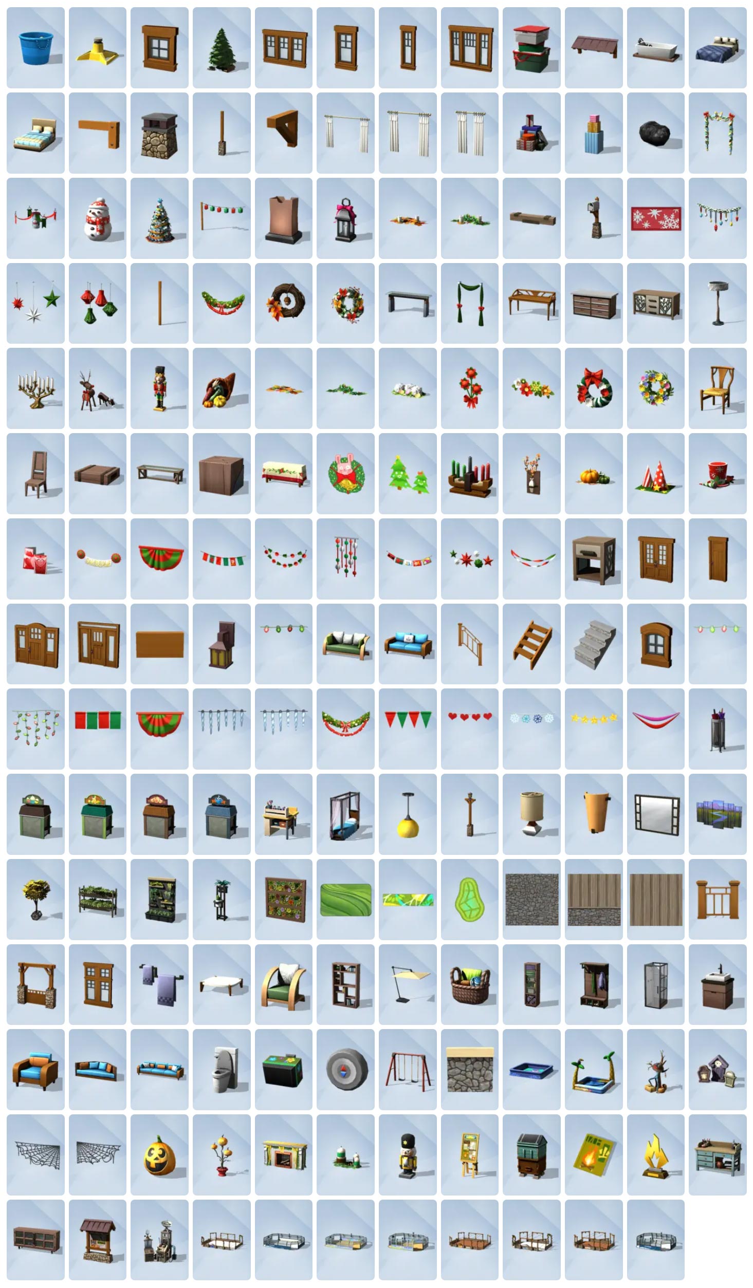 The Sims 4 Seasons New Build Mode Items