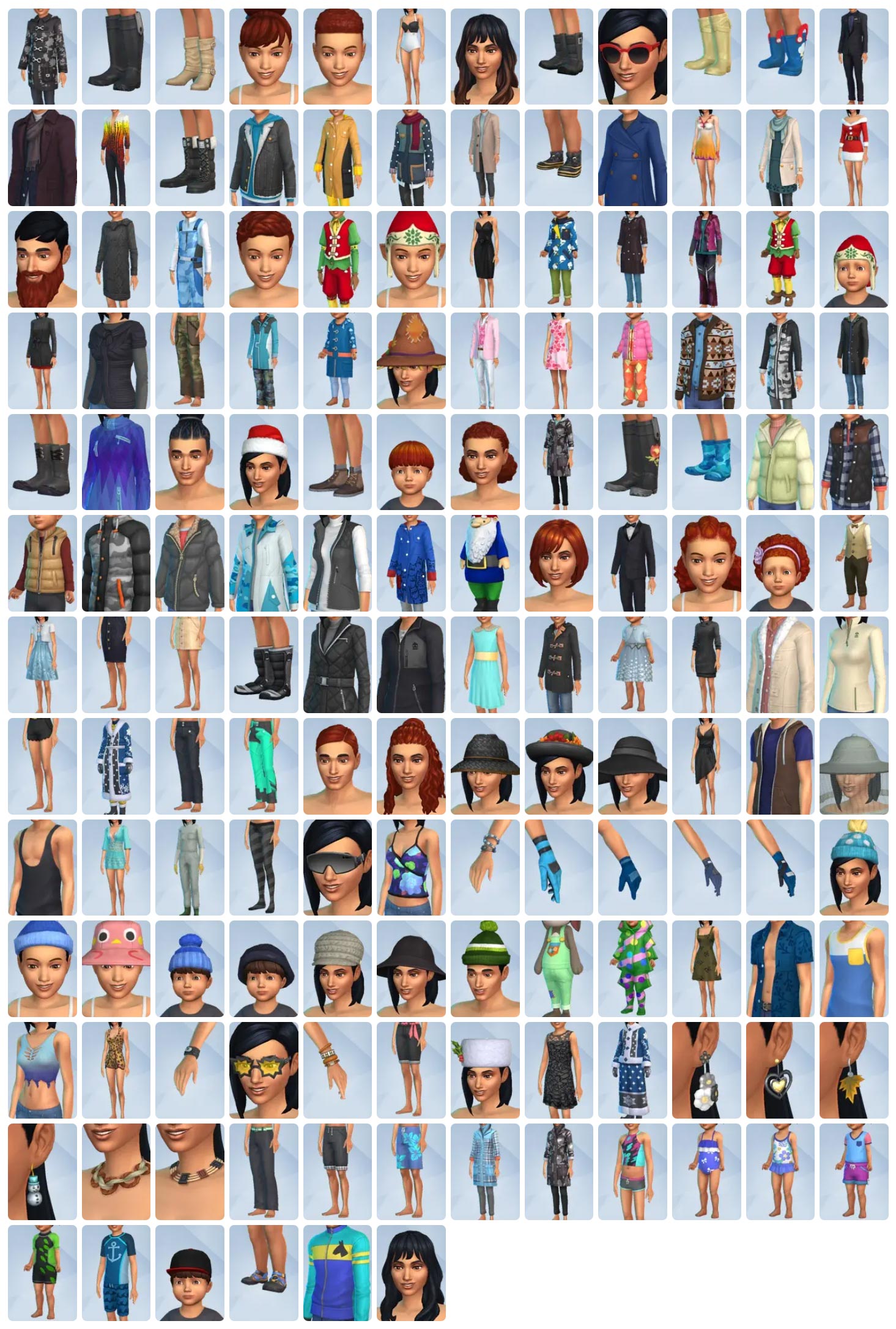 The Sims 4 Seasons New CAS Items