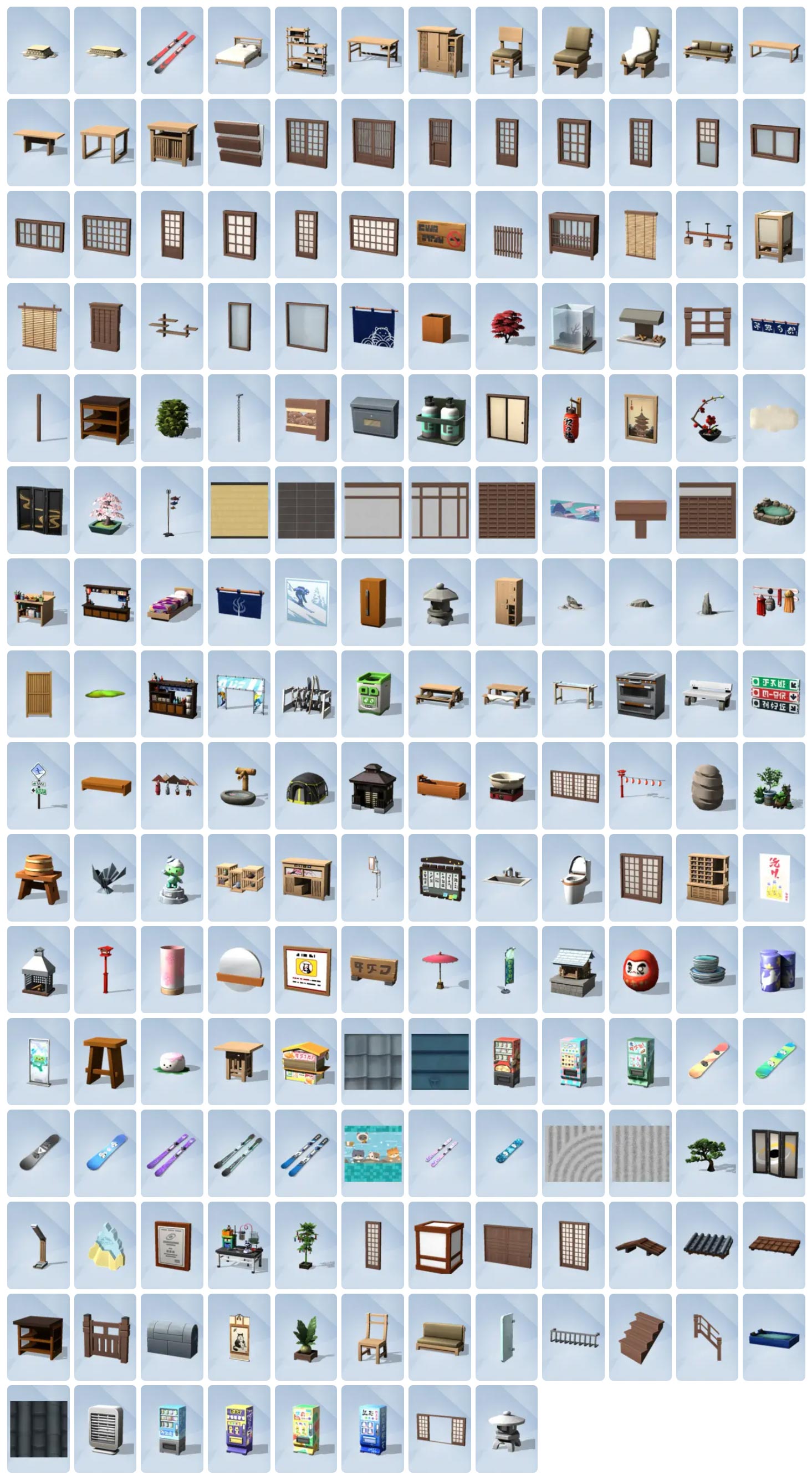 The Sims 4 Snowy Escape New Build Mode Items