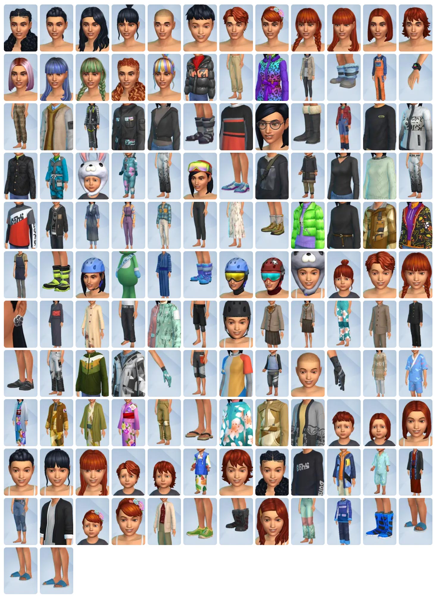 The Sims 4 Snowy Escape New CAS Items